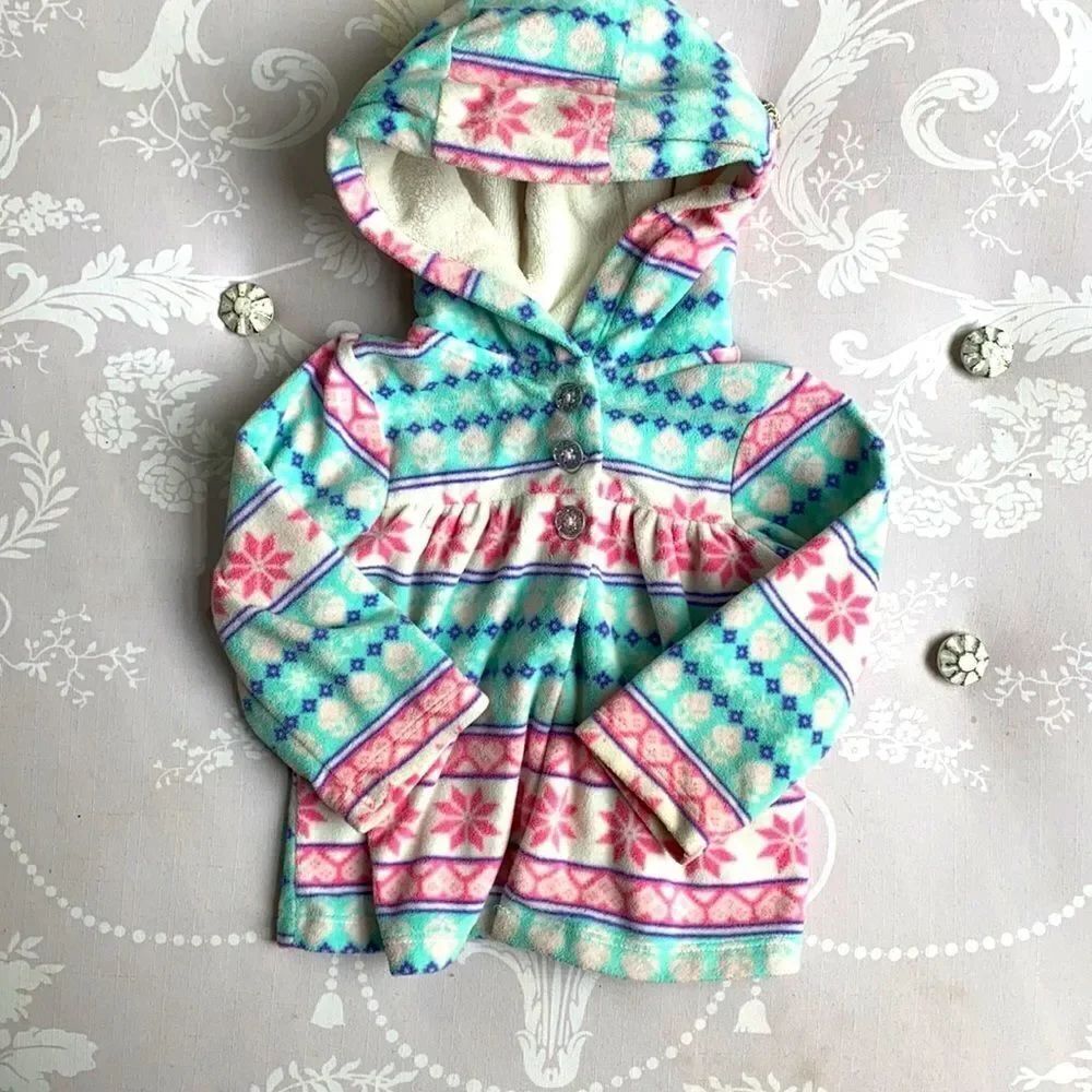 3/$15 Girls 12 months fleece jacket